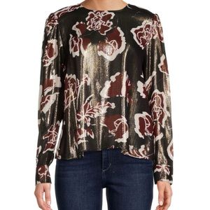 NWT size S Tanya Taylor metallic top